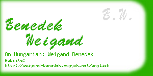 benedek weigand business card